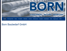 Tablet Screenshot of born-baubedarf.de